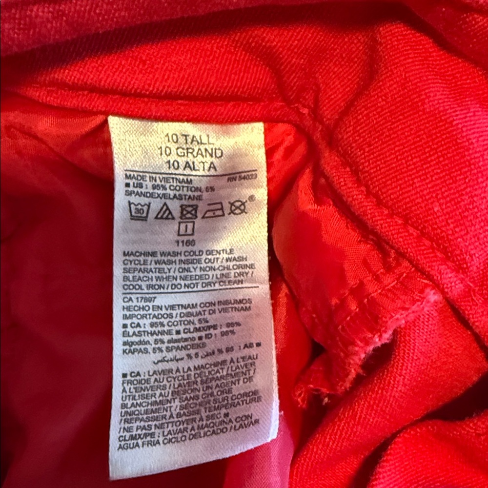 Old Navy Bold Red Pixie Pants - Picture 4 of 7
